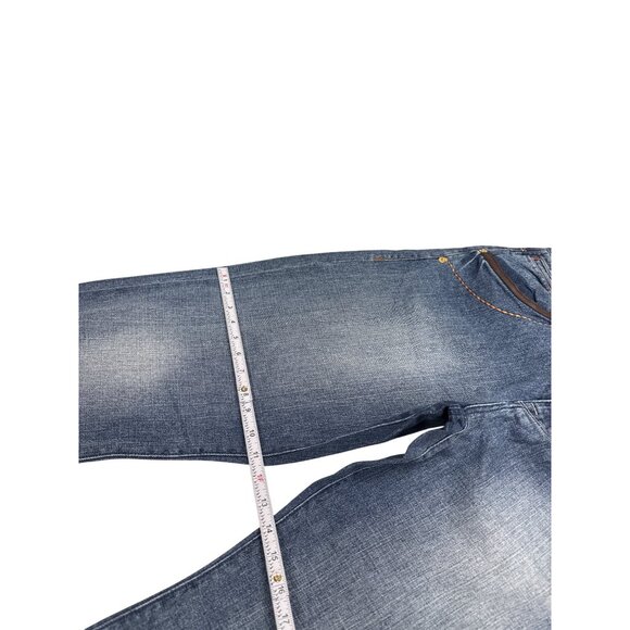 Coogi Mens Y2K Blue Denim Jeans 34L 34W SKU 7602 - Picture 6 of 14